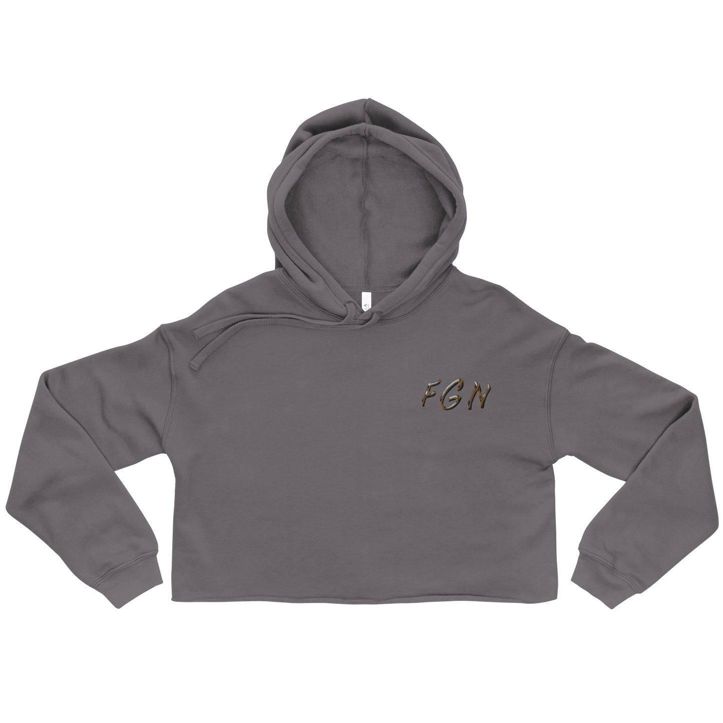 Embroidered FGN Crop Hoodie